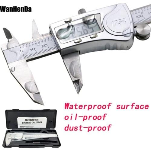 Electronic digital caliper 150mm waterproof IP54 Digital Caliper micrometer guage Stainless Steel vernier caliper Measuring tool