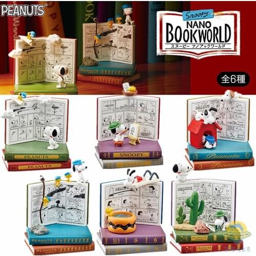 PEANUS CANDY TOY Snopies NANO BOOKWROLD Paper Airplane Good Rest Drawing Adventure Action Figure Model Toys Children Gifts