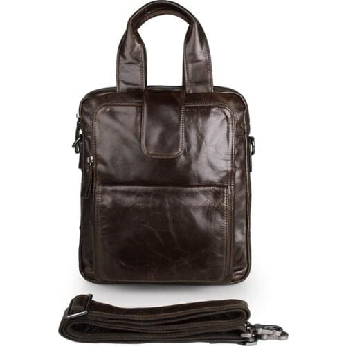 J.M.D Genuine Leather Men Top Handle Mens Handbag Small Messenger Bag 7266C