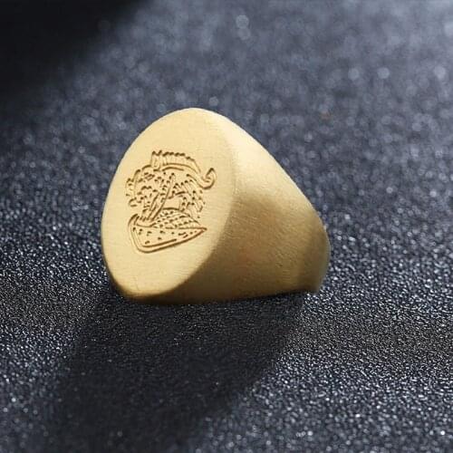 Stainless Steel Kingsman The Secret Service Signet Rings Men Women Charm Gold Color Jewelry Engraving Cocktail Accessories