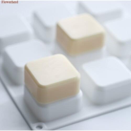 Creative Soap Making Tool Square Handmade Soap Silicone Mold 9 Cavities Flexible Fondant Cake Chocolate Mold Bath Tools