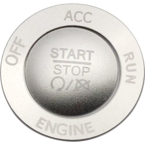 Engine Start Stop Button Knob Cover + Ring Trim Accessories for 2015-2020 Dodge Challenger Charger