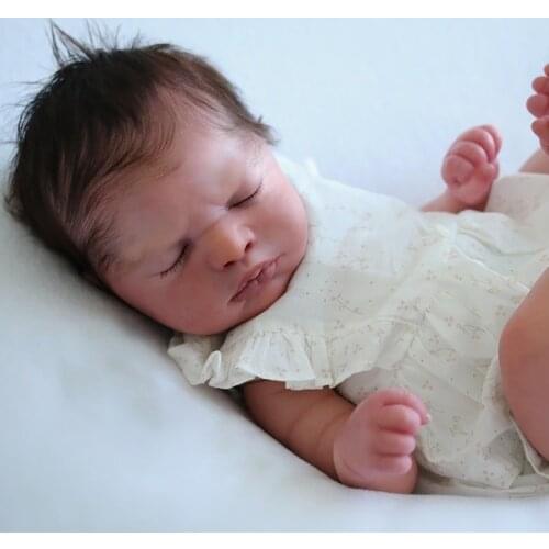 21inch Reborn Doll Kit Everlee Newborn Lifesize Sleeping baby unfinished unpainted doll parts