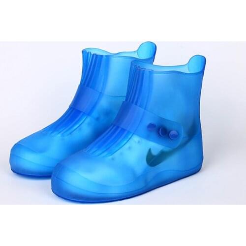Men & Women Reusable Rain Shoes Covers All Seasons Waterproof Slip-resistant Zipper Rain Boot Overshoes Unisex Shoes Accessories