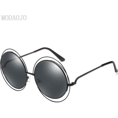 Женские солнцезащитные  круглые очки MODAOJO China At AliExpress