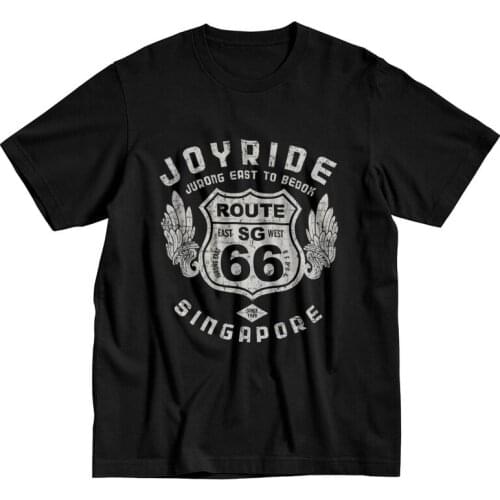 Retro Grunge Historic Route 66 T Shirt for Men Cotton Tshirt Urban Tees Tops Short Sleeves Mother Road America Highway T-shirts