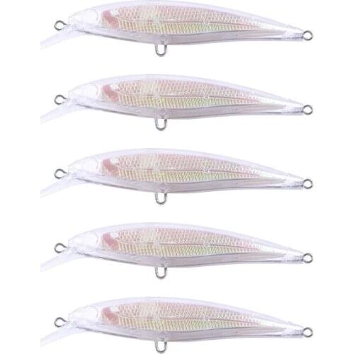 5 pcs Slightly Blank Hard Baits 11cm 3D Unpainted Fishing Lure Minnow bodies Wobblers Outdoor E6U7