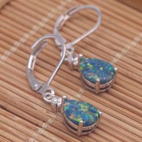 RH0079 2021 New Hot Green Opal Drop Earrings Women Jewelry Gifts
