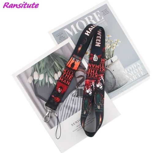 Ransitute R1629 Horror Movie Halloween Killer Lanyard Badge ID Lanyards Phone Rope Key Lanyard Neck Straps Accessories Gift