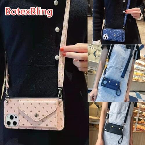 Cute Card wallet Crossbody chain bag phone case for Samsung galaxy S21 S20 NOTE20 ultra S10 plus NOTE10 S20FE A20S A31 A41 A51