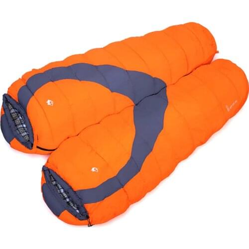 Jungle King 2017 new Autumn winter outdoor climbing camping equipment -10 warm sleeping bag can be spliced cotton sleeping bags