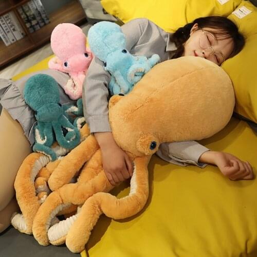 30-90cm Super Lovely Huge Lifelike Octopus Plush Toys Sea Animal Stuffed Dolls Pillow Back Cushion Children Kids Birthday Gifts