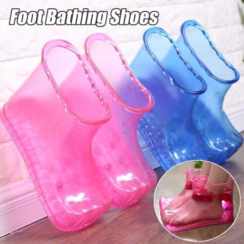 Foot Soak Bath Therapy Massage Shoes Ankle Boots Sole Relaxation Home Feet Care Hot water Neutral Foot Soak 25.6cm