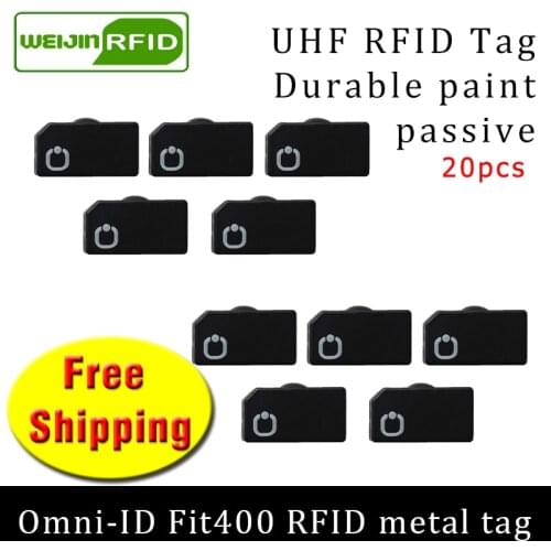 UHF RFID metal tag omni-ID Fit400 915m 868mhz Alien Higgs3 EPC 20pcs free shipping durable paint smart card passive RFID tags