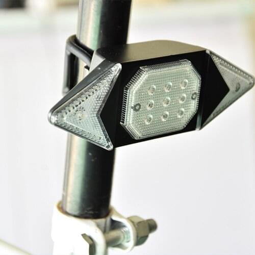 Smart Bike Turning Signal Cycling Taillight Intelligent USB Bicycle Rechargeable Rear Light Remote Control LED Warning Lamp