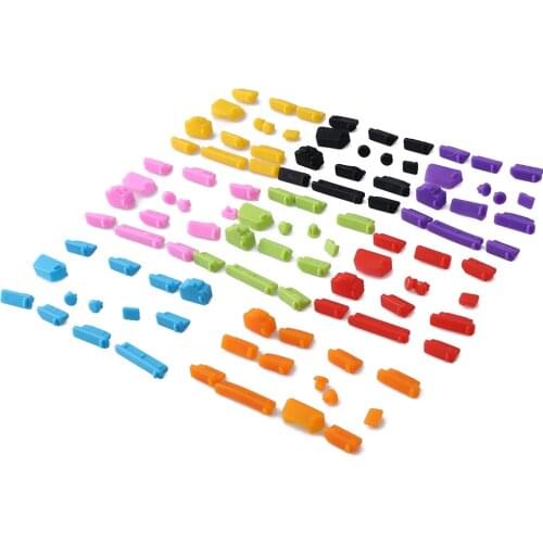 5 Set 65pcs Colorful Silicone Anti Dirty Dust Plug Cover Stopper Universal Laptop Dust Stopper Dustproof Computer Accessories