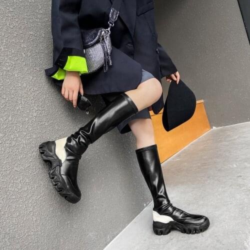 Boots women wild thin high-heeled boots Autumn Thick Sole Platform boots Winter Knee High Boots Ladies