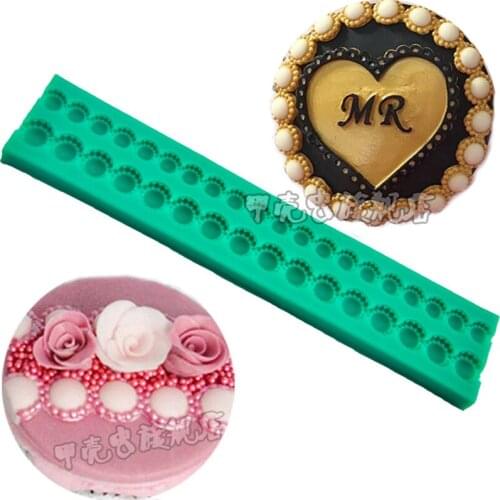 1pcs Pearl Jewelry Patisserie reposteria 3D Silicone Mold Fondant Wedding Cake Decor Tool Paste Pastry Mould Kitchen Accessories