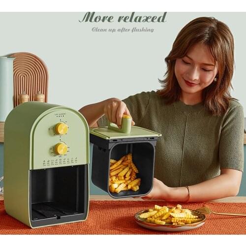 220V Smart Air Fryer Without Oil Home Cooking 3L High Capacity Deep Cold Rolled Metal Disposable Molding Classical French Fries