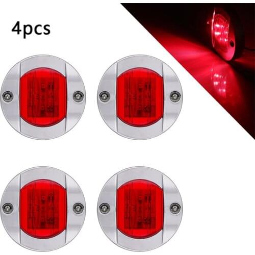 4PCS 12V Marine Boat Transom 6 LED Stern Light Tail Lamp Truck Yacht Accessory