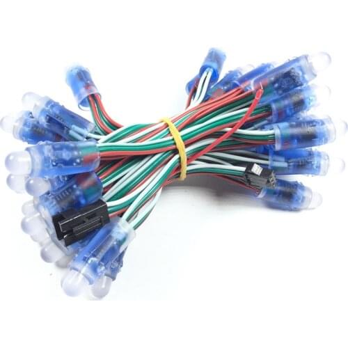 50leds 12mm WS2811 2811 IC Full Color Pixel LED Module Light input DC5V IP68 waterproof RGB color Digital LED Pixel Light