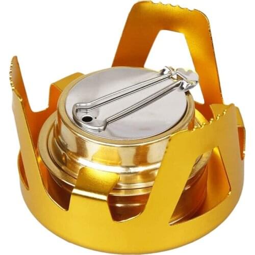 Aluminum Burner Portable Aluminium Alloy Brass Mini Spirit Stove Camping Stove Portable Stove For Outdoor Camping