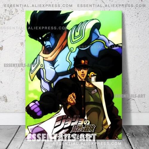 Jotaro Kujo Star Platinum JOJO Anime Poster Canvas Wall Art Painting Decor Pictures Bedroom Study Home Decoration Prints