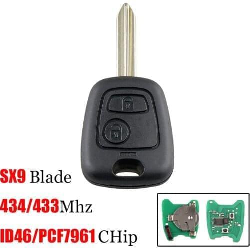 Car Remote Control Key 2 Buttons 433Mhz For Saxo Picasso Xsara Berlingo SX9 Auto Interior Accessories Auto Parts