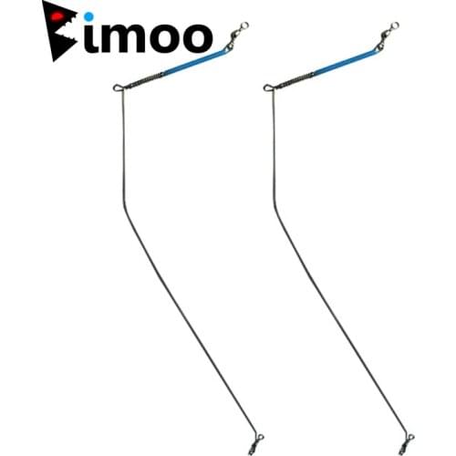 Bimoo 20pcs Stainless Steel Wire Arms Balance Saltwater Fishing Rig Arms Branches with Swivels 20cm 30cm 40cm