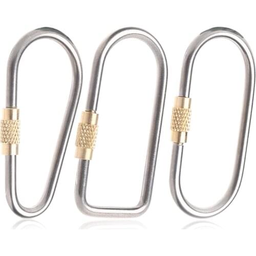 Camping Link Titanium Alloy Carabiner Keychain Hanging Lock Buckle Hook Key Ring