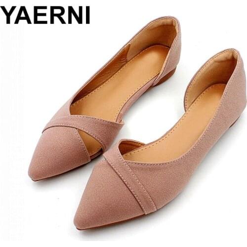 YAERNI2019 Summer Fashion Shoes Woman Ballet Flats Women Soft Slip On Single Shoes Ladies shoes Footwear zapatos de mujerE804