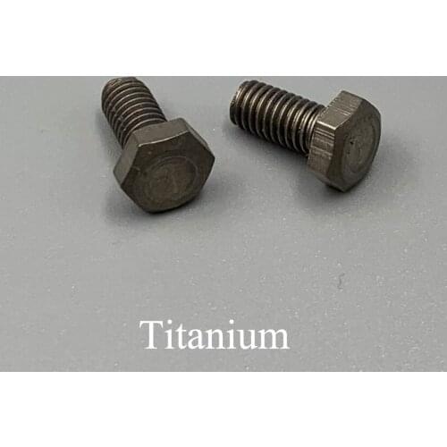 M10 M12 M16 OD 10mm 15mm 20mm 25mm 30mm 35mm 40mm Length TA2 Titanium Bolt Metric Full Thread External Hex Hexagon Head Screw