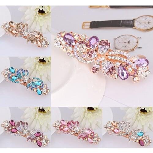 Fashion Bow Designs Pearl Crystal Rhinestones Hair Clips Wedding Bridal Barrettes Hair Jewelry Accessories