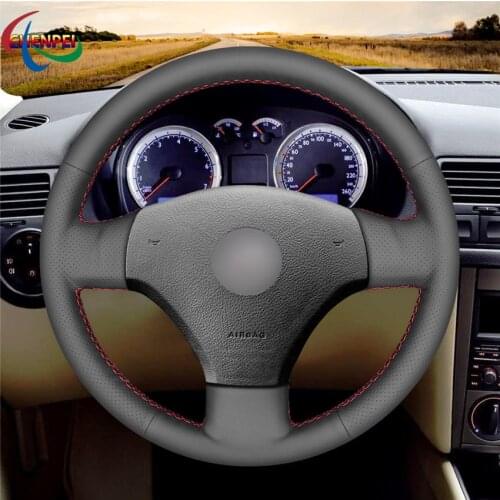 DIY Anti-Slip Wear-Resistant Steering Wheel Cover For Volkswagen Bora 2001-2005 Car Interior Decoration