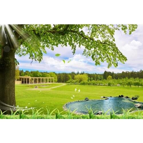 Custom papel de parede,Beautiful sunshine tree landscape wallpaper, living room tv sofa wall bedroom 3d stereoscopic wallpaper