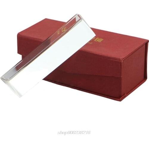 Prism 4" Light Optical Glass Crystal Triangular Prism Physics Teaching Light Spectrum Photo Photography Prism M05 21 Dropship