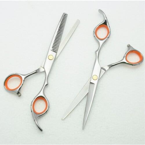 5.5'' 16cm Customized Logo Professional Human Hair Scissors Salon Hairdressing Scissors Cutting Shears Thinning Scissors C1009