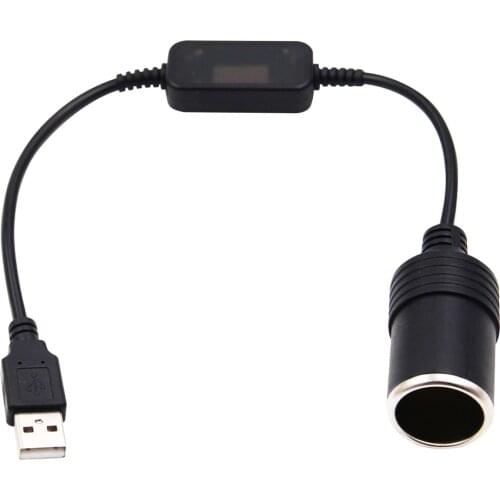 Car Cigarette Lighter Socket Plug Connector Adapter USB 5V To 12V Converter Adapter Wired Controller Auto Interior Accessories