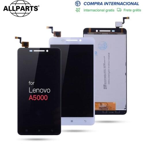 For LENOVO A5000 LCD Tested 5.0 Inch with Touch Screen Digitizer Assembly Parts LCD For LENOVO A5000 Display