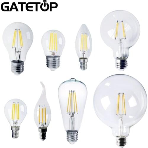 LED Retro Edison Lamp E14/E27/B22 Clear Glass Bulb Warm Home Decoration Vintage лампа накала Lampe en verre Flexible lighting