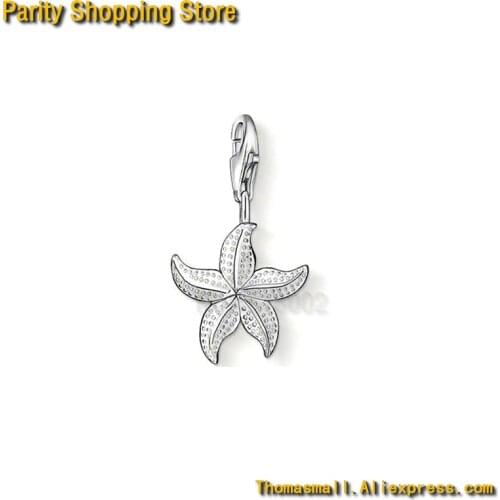 ThomasPT1558 Fashion Starfish Silver Plated Charm For Women And Men Cute Gift Style Charm 925 Sterling silver original Necklace