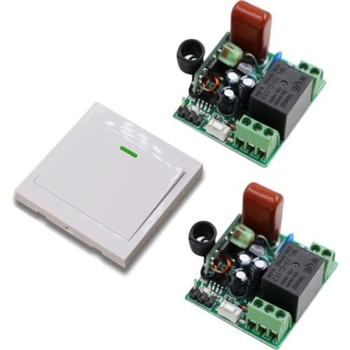 AC 220V Smart Home Remote Switch Wall Sticky Remote Transmitter Corridor Room LED Light Lamp Wireless Wall Remote Switch Mini