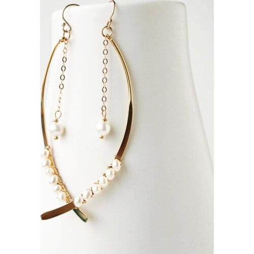 14K Gold Filled Jewelry Natural Pearl Drop Earrings Handmade Boho Oorbellen Brinco Vintage Jewelry Earrings For Women Pendientes