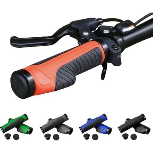 1 Pair Bicycle Handlebars MTB Handles Rubber Integrated Handlebar Grip Shockproof Anti-Slip Racing Road Bike Grip Bicycle Grips