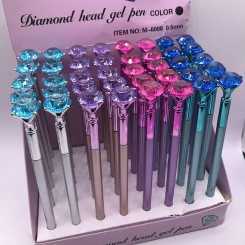 1PC Ballpoint Pen Big Gem Metal Ball Pen with Large Diamond Magical Pen School Office Supplies Students Awards Gifts Writing