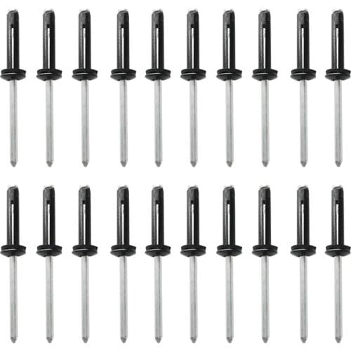 20Pcs Aluminum Kayak Canoe Tri Grip Rivet Mounting Rivets Deep Water Long Grip Tri-Fold Bulb Rowing Boat Kayak Accessories