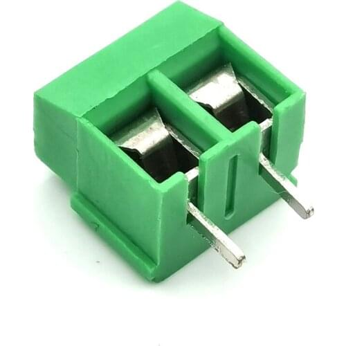 20PCS/LOT KF301-2P KF301-5.0-2P KF301 Screw 2Pin 5.0mm Straight Pin PCB Screw Terminal Block Connector Blue and Green