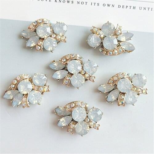 5 Pieces/Lot 20*28mm Rhinestone Metal Tie Knot Handmade Crafts DIY Accessories For Jewelry Making