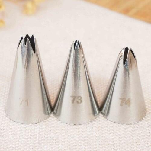 #71 #73 #74 Small Nozzle Icing Nozzles Piping Tip Pastry Tips Cupcake Tube Decorating Baking Tools Bakeware Creat Leaf Leaves