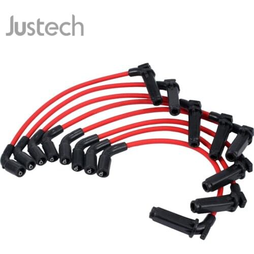 Justech 8 Pcs Spark Plug Wires For Buick Rainer Cadillac Chevy GMC